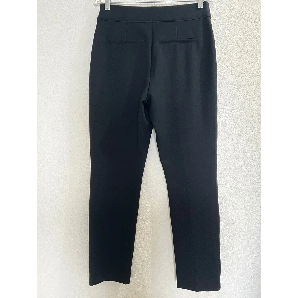 SPANX Black PerfectFit Ponte Slim Straight Pants Trousers‎ 20254R Pull On Size L